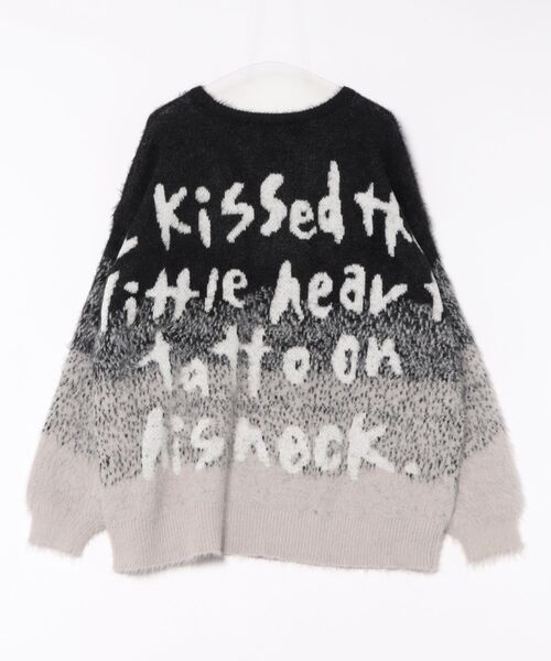 Heart Tattoo(ハートタトゥー)の「Art shaggy gradation BIG Knit / アートデザインシャギービッグニット(ニット/セーター・レディース・ブラック系・FREE)」の21枚目の写真