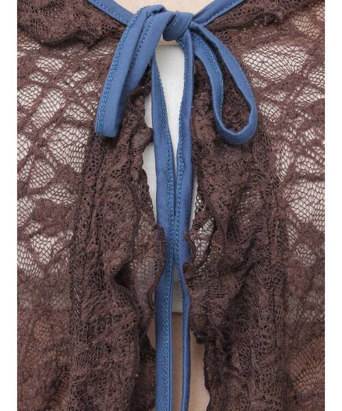 EVRIS（エヴリス）の「レースグランジデザイントップス（Tシャツ/カットソー・レディース・ブラック/アイボリー/ブラウン・FREE）」の11枚目の写真