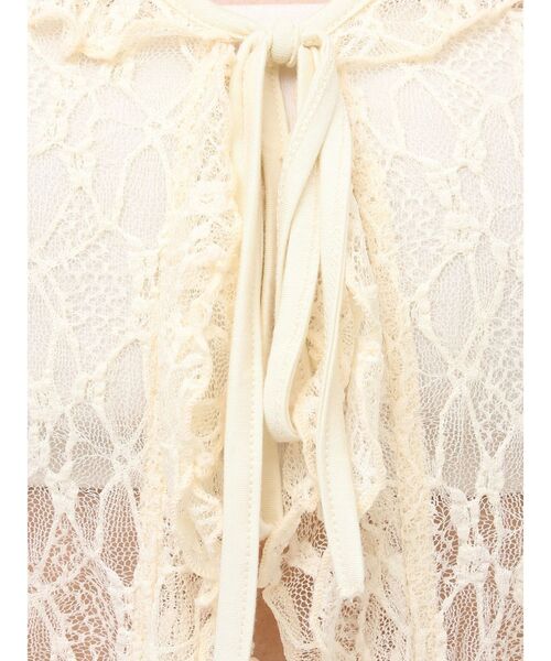 EVRIS（エヴリス）の「レースグランジデザイントップス（Tシャツ/カットソー・レディース・ブラック/アイボリー/ブラウン・FREE）」の12枚目の写真