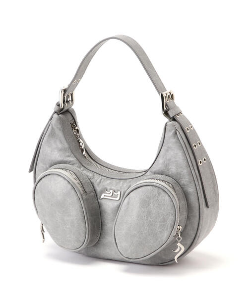 YIE YIE（イエイエ）の「YIE YIE/イエイエ/Y.14 Luna Bag / BB20（ショルダーバッグ・レディース・グレー/ブラック・F）」の2枚目の写真