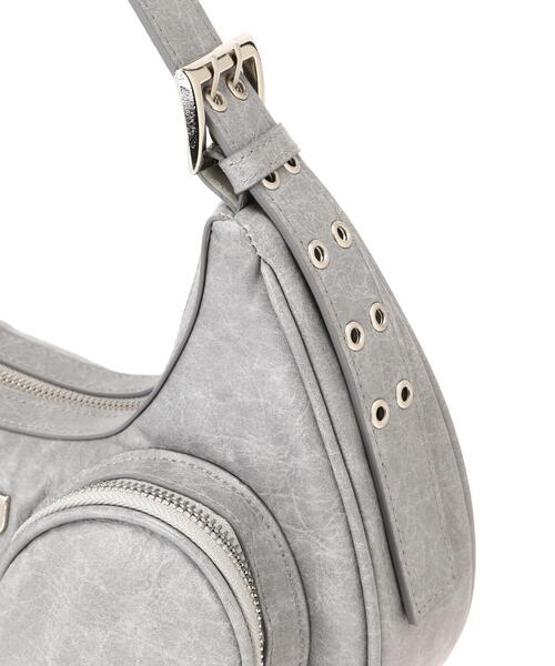 YIE YIE（イエイエ）の「YIE YIE/イエイエ/Y.14 Luna Bag / BB20（ショルダーバッグ・レディース・グレー/ブラック・F）」の7枚目の写真