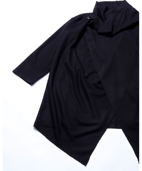 Ruze（ルゼ）の「Overwrap drape coat / オーバーラップ ドレープ ロングコート（その他アウター・メンズ・ブラック・FREE）」の10枚目の写真