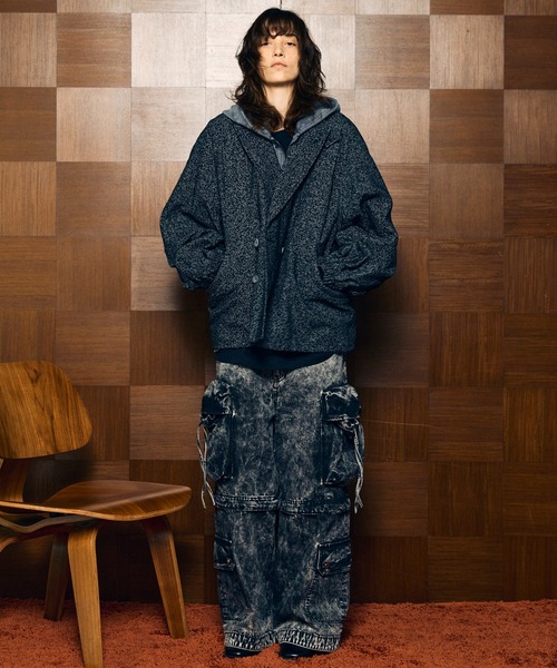 MAISON SPECIAL(メゾンスペシャル)の「《UNISEX》【Italian Dead Stock Fabric】Prime-Over Curved Pocket Jacket/プライムオーバーカーブポケットジャケット【MAISON SPECIAL/メゾンスペシャル】(テーラードジャケット・メンズ・その他1/チャコールグレー/ブラック/ダークブラック/ライトグレー/オレンジ/その他3/その他2・0/2/1)」の15枚目の写真
