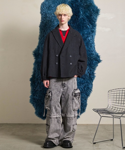 MAISON SPECIAL(メゾンスペシャル)の「《UNISEX》【Italian Dead Stock Fabric】Prime-Over Curved Pocket Jacket/プライムオーバーカーブポケットジャケット【MAISON SPECIAL/メゾンスペシャル】(テーラードジャケット・メンズ・その他1/チャコールグレー/ブラック/ダークブラック/ライトグレー/オレンジ/その他3/その他2・0/2/1)」の11枚目の写真