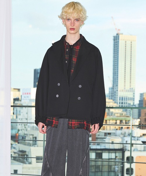 MAISON SPECIAL(メゾンスペシャル)の「《UNISEX》【Italian Dead Stock Fabric】Prime-Over Curved Pocket Jacket/プライムオーバーカーブポケットジャケット【MAISON SPECIAL/メゾンスペシャル】(テーラードジャケット・メンズ・その他1/チャコールグレー/ブラック/ダークブラック/ライトグレー/オレンジ/その他3/その他2・0/2/1)」の17枚目の写真