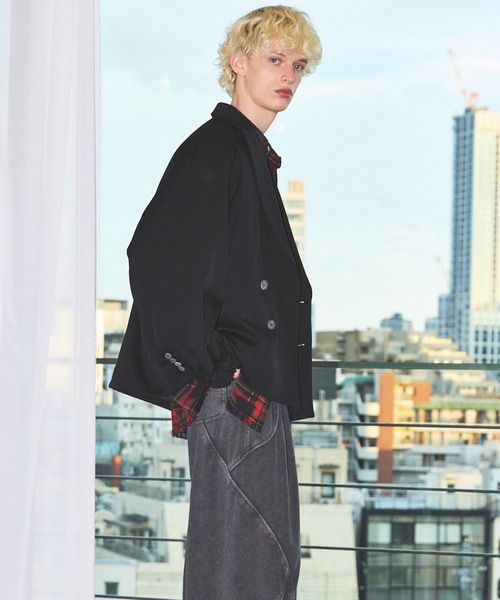MAISON SPECIAL(メゾンスペシャル)の「《UNISEX》【Italian Dead Stock Fabric】Prime-Over Curved Pocket Jacket/プライムオーバーカーブポケットジャケット【MAISON SPECIAL/メゾンスペシャル】(テーラードジャケット・メンズ・その他1/チャコールグレー/ブラック/ダークブラック/ライトグレー/オレンジ/その他3/その他2・0/2/1)」の18枚目の写真