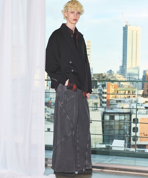 MAISON SPECIAL(メゾンスペシャル)の「《UNISEX》【Italian Dead Stock Fabric】Prime-Over Curved Pocket Jacket/プライムオーバーカーブポケットジャケット【MAISON SPECIAL/メゾンスペシャル】(テーラードジャケット・メンズ・その他1/チャコールグレー/ブラック/ダークブラック/ライトグレー/オレンジ/その他3/その他2・0/2/1)」の9枚目の写真