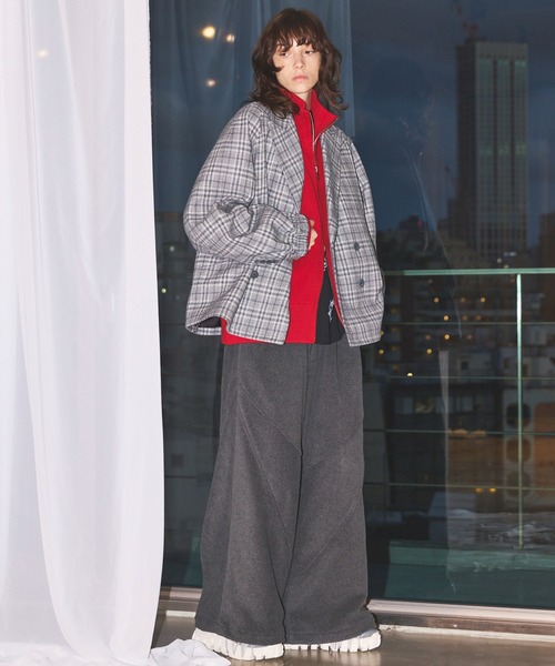 MAISON SPECIAL(メゾンスペシャル)の「《UNISEX》【Italian Dead Stock Fabric】Prime-Over Curved Pocket Jacket/プライムオーバーカーブポケットジャケット【MAISON SPECIAL/メゾンスペシャル】(テーラードジャケット・メンズ・その他1/チャコールグレー/ブラック/ダークブラック/ライトグレー/オレンジ/その他3/その他2・0/2/1)」の12枚目の写真