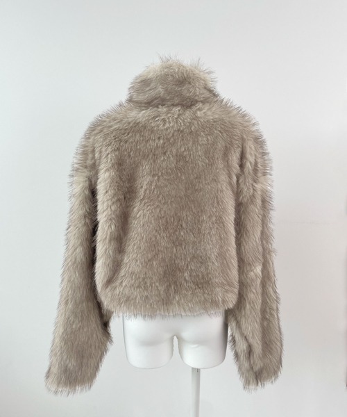 CHARME BY MICOLA（シャルムバイミコラ）の「ショート丈ファージャケット（その他アウター・レディース・ベージュ/ブラウン・FREE）」の19枚目の写真