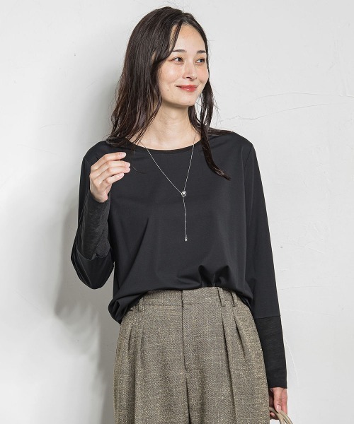 【NEW】ロートレアモン（LAUTREAMONT）/マシュマロポンチカットソー≪洗える/シワになりにくい≫ セール】マシュマロポンチカットソー≪洗える/シワになりにくい≫（T