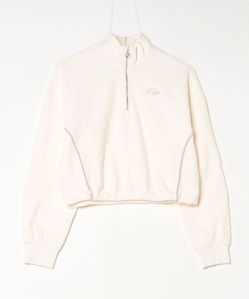 FILA（フィラ）の「Terry half-zip Sweatshirt（スウェット・レディース・アイボリー/ダークブラウン・S/M/L）」の10枚目の写真