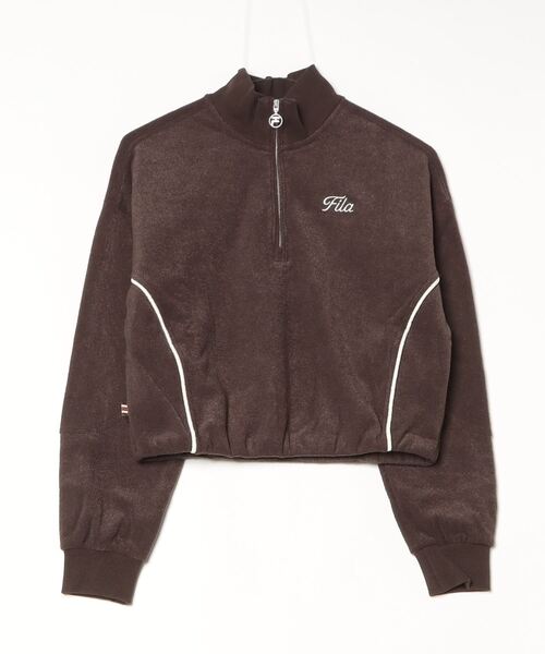 FILA（フィラ）の「Terry half-zip Sweatshirt（スウェット・レディース・アイボリー/ダークブラウン・S/M/L）」の9枚目の写真
