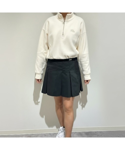 FILA（フィラ）の「Terry half-zip Sweatshirt（スウェット・レディース・アイボリー/ダークブラウン・S/M/L）」の5枚目の写真