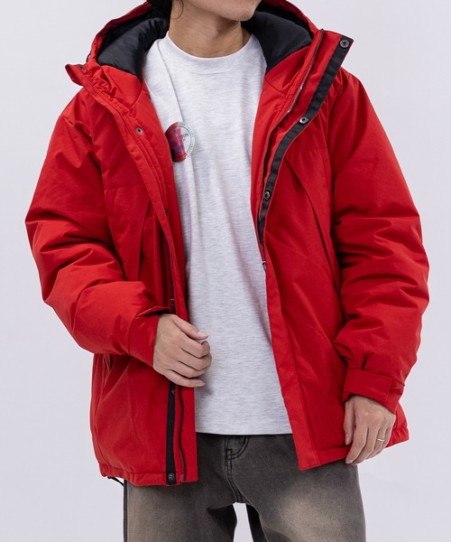 JOHN'S CLOSET（ジョンズクローゼット）の「【13】撥水＆防風 同色ロゴ 中綿マウンテンパーカー（ダウンジャケット/コート・メンズ・ホワイト/レッド/ブラック・MEDIUM/LARGE/X-LARGE）」の3枚目の写真