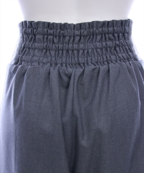 CLEAR BASIC（クリアベーシック）の「【低身長用サイズ有】ウエストリブワイドパンツ[オフィスカジュアル 着回し抜群 大人]≪AW新作≫（その他パンツ・レディース・アイボリー/グレー/ブラウン・F/PF）」の14枚目の写真
