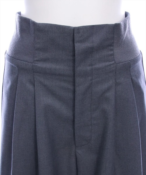 CLEAR BASIC（クリアベーシック）の「【低身長用サイズ有】ウエストリブワイドパンツ[オフィスカジュアル 着回し抜群 大人]≪AW新作≫（その他パンツ・レディース・アイボリー/グレー/ブラウン・F/PF）」の15枚目の写真