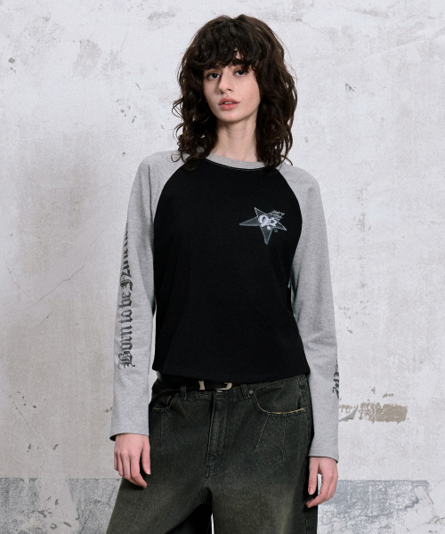 1993STUDIO(1993スタジオ)の「レギュラーネッククロップロングスリーブ_ブラック(Tシャツ/カットソー・レディース・その他・SMALL/MEDIUM)」の1枚目の写真