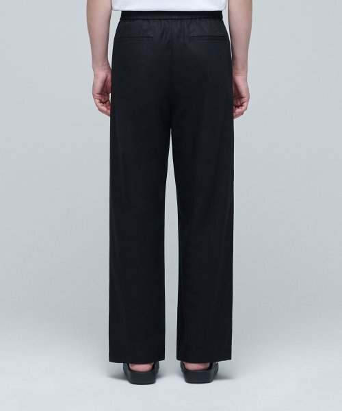 MUSINSA STANDARD（ムシンサスタンダード）の「コットンリネンワンタックワイドパンツ[ブラック]（その他パンツ・メンズ・その他・38/36/34/32/30/26/28）」の4枚目の写真
