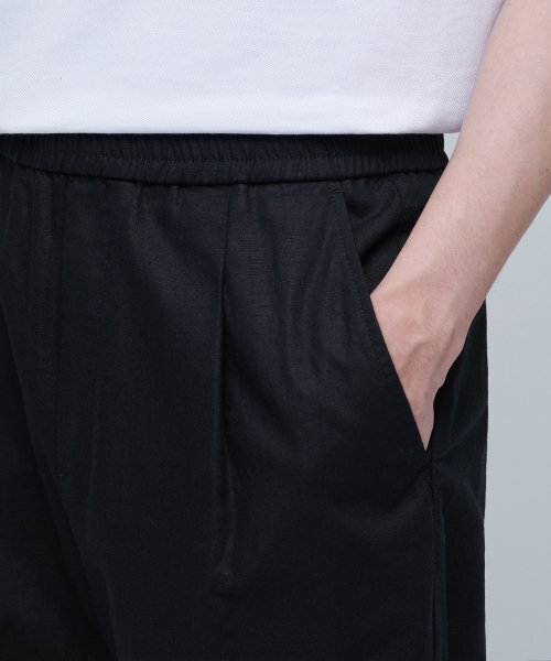 MUSINSA STANDARD（ムシンサスタンダード）の「コットンリネンワンタックワイドパンツ[ブラック]（その他パンツ・メンズ・その他・38/36/34/32/30/26/28）」の7枚目の写真