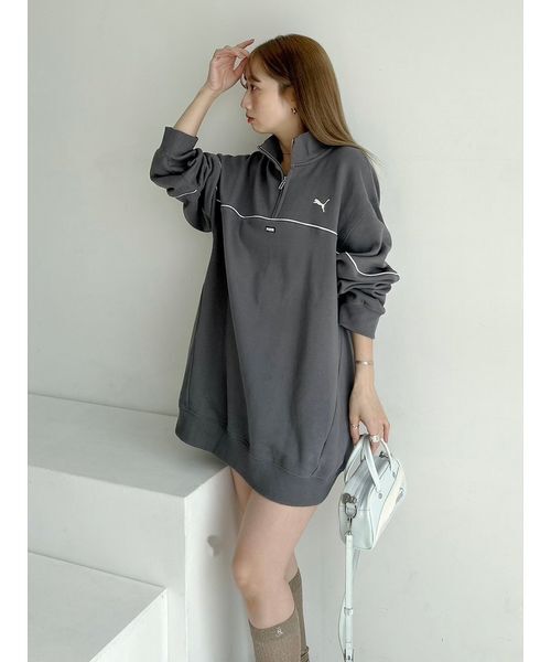 PUMA（プーマ）の「【SNIDEL×PUMA】スエットワンピース（ワンピース・レディース・ライトブルー/ホワイト/ダークグレー・S）」の9枚目の写真
