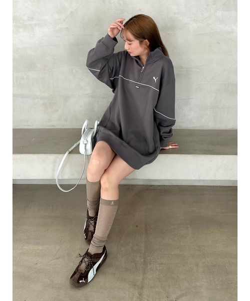 PUMA（プーマ）の「【SNIDEL×PUMA】スエットワンピース（ワンピース・レディース・ライトブルー/ホワイト/ダークグレー・S）」の6枚目の写真