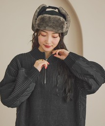 ニット/セーター（ブラック/黒色系・ストライプ柄）ファッション通販