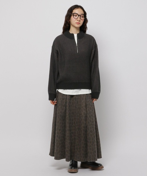 niko and...(ニコアンド)の「バックキルトZIPニットプルオーバー(ニット/セーター・レディース・ブルー/アイボリー/ブラック・MEDIUM/LARGE)」の14枚目の写真