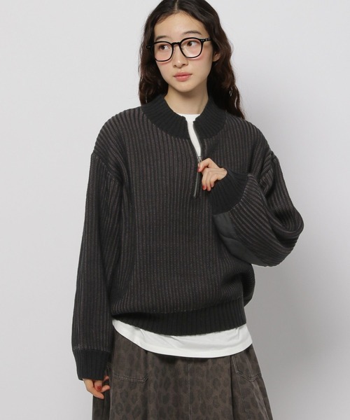 niko and...(ニコアンド)の「バックキルトZIPニットプルオーバー(ニット/セーター・レディース・ブルー/アイボリー/ブラック・MEDIUM/LARGE)」の16枚目の写真