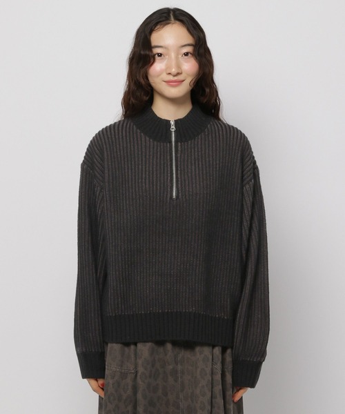 ニコアンド　B with M セーター niko and … 2WAYアソートプリントニット ニコアンド ネイビー - メルカリ