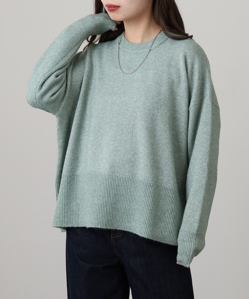 BRODIAEA(ブローディア)の「BRODIAEA ベーシックラメニット(ニット/セーター・レディース・シルバーグレー/ライトグリーン/ピンク/ベージュ・40)」の3枚目の写真