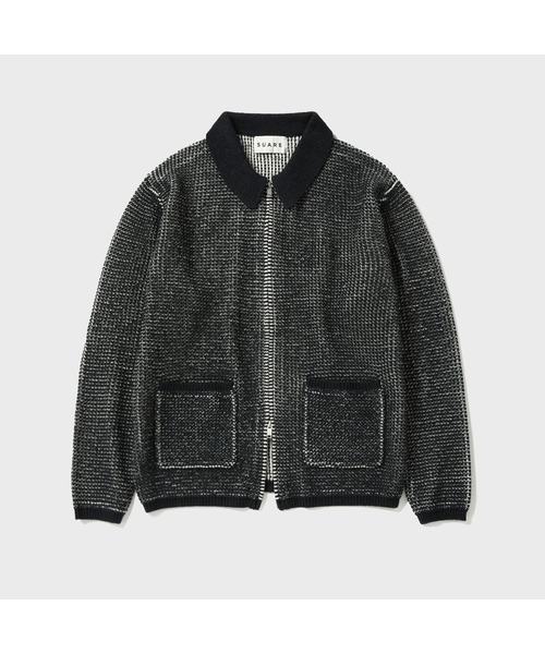 SUARE(スアレ)の「ツイードニットジャケット(その他アウター・レディース・ブラック・LARGE/MEDIUM)」の1枚目の写真