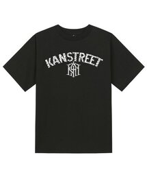 KTB0174 レタリングオールドカン半袖Tシャツ - ブラック