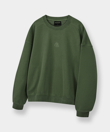 GRANDIOSITY（グランディオシティ）の「860g ピグメント切り替えスウェット (カーキ)（スウェット）」