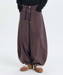 KICHUL（キチョル）の「Dyed balloon cotton pants (dark purple)（その他パンツ）」
