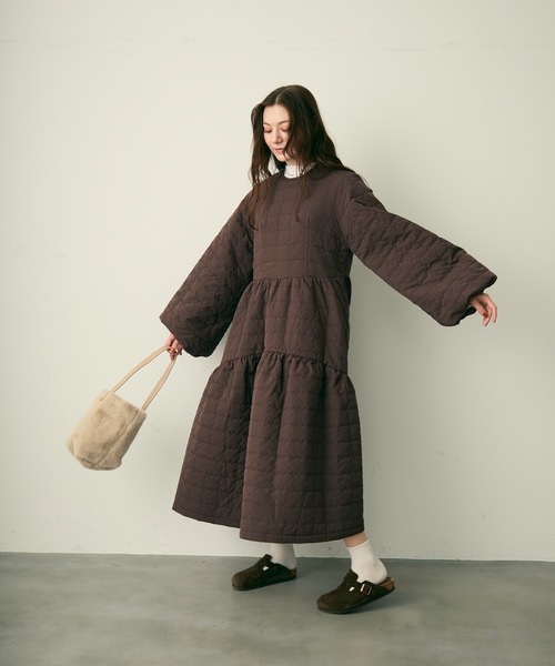 Lunea（ルネア）の「キルティングワンピースコート/ワンピース（その他アウター・レディース・ブラウン・FREE）」の22枚目の写真