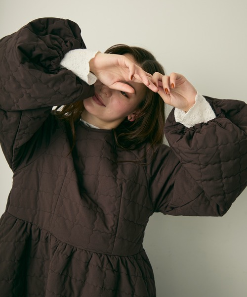 Lunea（ルネア）の「キルティングワンピースコート/ワンピース（その他アウター・レディース・ブラウン・FREE）」の11枚目の写真