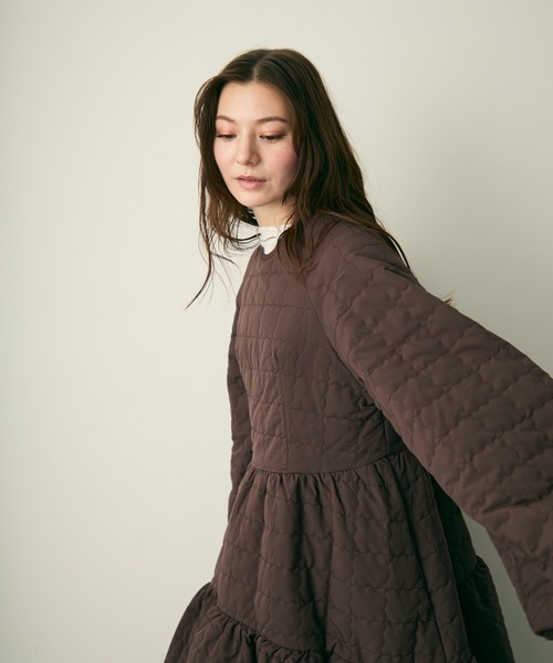 Lunea（ルネア）の「キルティングワンピースコート/ワンピース（その他アウター・レディース・ブラウン・FREE）」の12枚目の写真