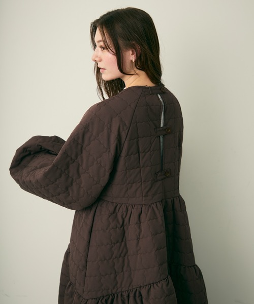 Lunea（ルネア）の「キルティングワンピースコート/ワンピース（その他アウター・レディース・ブラウン・FREE）」の4枚目の写真