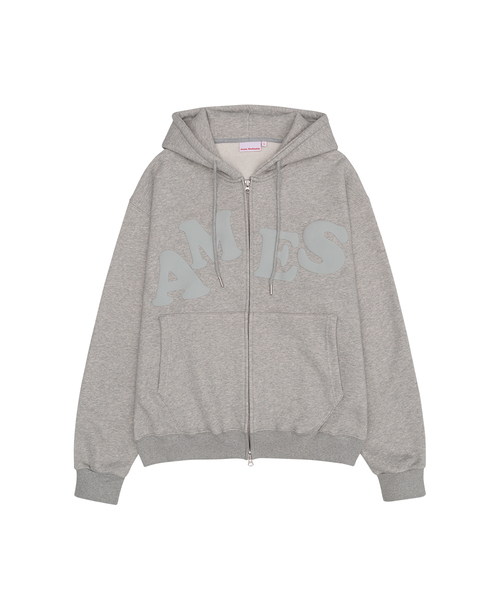 AMESWORLDWIDE(アメスワールドワイド)の「BIG TYPO HOODIE ZIP UP GREY(パーカー・メンズ・その他・SMALL/MEDIUM/LARGE)」の1枚目の写真