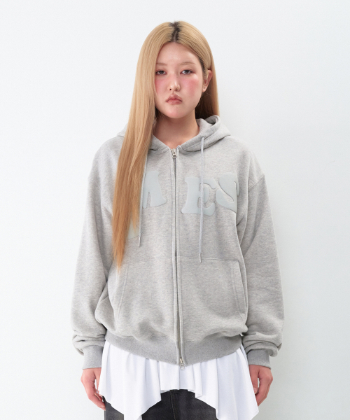 AMESWORLDWIDE(アメスワールドワイド)の「BIG TYPO HOODIE ZIP UP GREY(パーカー・メンズ・その他・SMALL/MEDIUM/LARGE)」の7枚目の写真