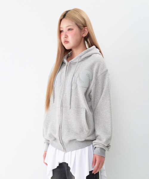 AMESWORLDWIDE(アメスワールドワイド)の「BIG TYPO HOODIE ZIP UP GREY(パーカー・メンズ・その他・SMALL/MEDIUM/LARGE)」の9枚目の写真