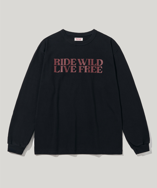 RUSTICCLUB(ラスティッククラブ)の「COWBOY MESSAGE LONG SLEEVE_BLACK(Tシャツ/カットソー・レディース・その他・LARGE/MEDIUM)」の1枚目の写真