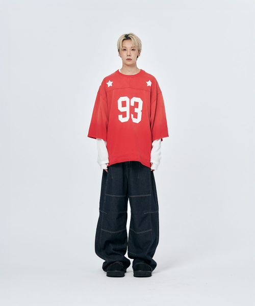 SCHISM INDUCING(スキズムインデューシング)の「FOOTBALL TEE RED(Tシャツ/カットソー・レディース・その他・MEDIUM/LARGE)」の11枚目の写真