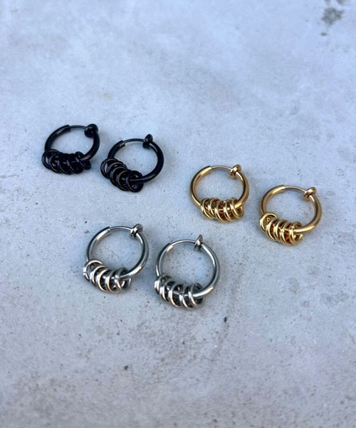 tunee（チュニー）の「【456757】フープ×フープイヤリング(RZ)（イヤリング・レディース・ゴールド/ブラック/シルバー・FREE）」の13枚目の写真