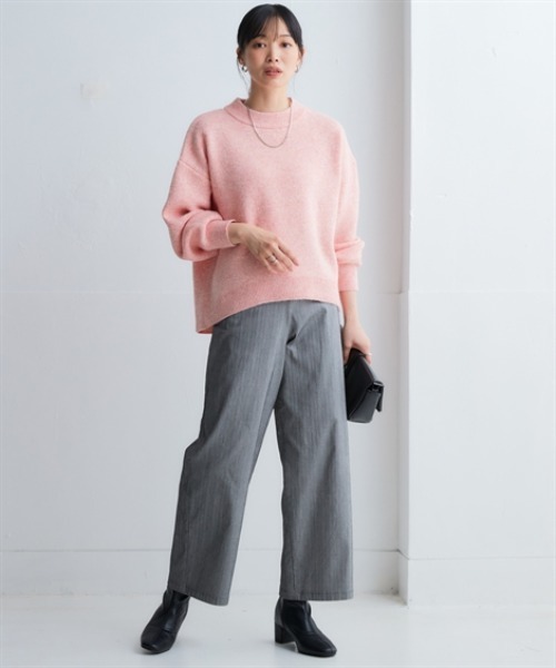 nissen（ニッセン）の「お腹すっぽりあったかストレッチワイドパンツ(裏微起毛)＜大きいサイズ有＞（その他パンツ・レディース・ブラック/ダークインディゴブルー/グレー系その他/チェック・S/M/L/LL/3L）」の12枚目の写真