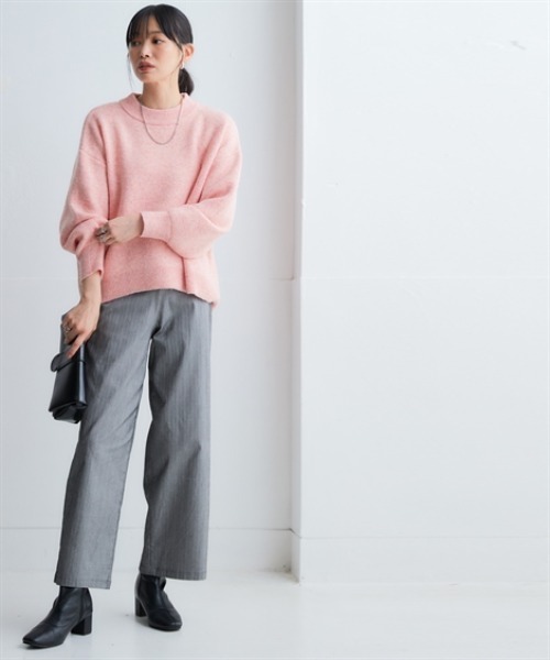 nissen（ニッセン）の「お腹すっぽりあったかストレッチワイドパンツ(裏微起毛)＜大きいサイズ有＞（その他パンツ・レディース・ブラック/ダークインディゴブルー/グレー系その他/チェック・S/M/L/LL/3L）」の13枚目の写真