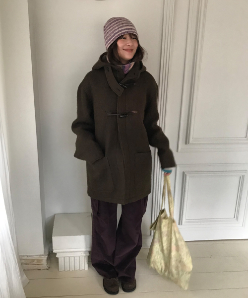Majournee（マジョネ）の「ALPACA HALF DUFFLE COAT_BROWN（チェスターコート・レディース・その他・FREE）」の3枚目の写真