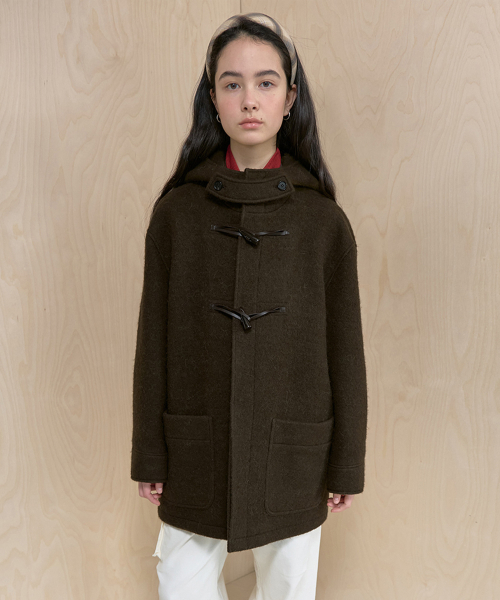 Majournee（マジョネ）の「ALPACA HALF DUFFLE COAT_BROWN（チェスターコート・レディース・その他・FREE）」の5枚目の写真