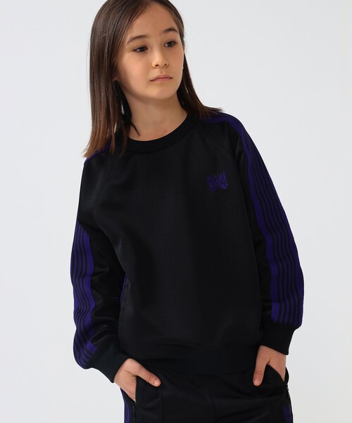 Needles(ニードルス)の「▲【別注】NEEDLES / Track Crew Neck Shirt(110~160cm)(スウェット・キッズ・ブラック・LARGE/SMALL)」の1枚目の写真