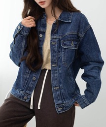 DAY CLOSET（デイ クローゼット）の「美シルエットを作るフロント立体仕立て。長袖ヨーク切り替えカジュアルデニムジャケット レディース（デニムジャケット）」